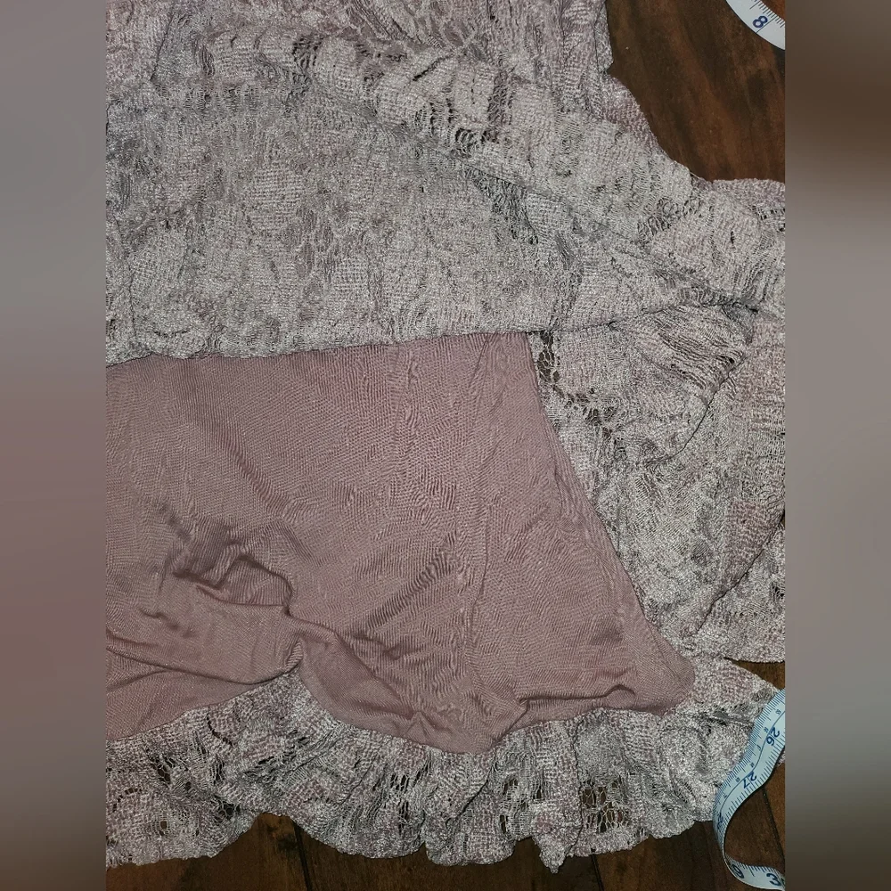 Free People Ruby Crochet Lace Mini Long Sleeve Dress in Soft Purple - Small - Picture 12 of 15